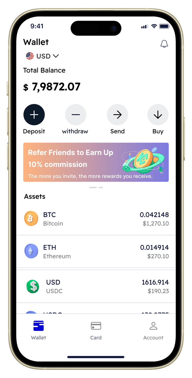 Qugo app and virtual card